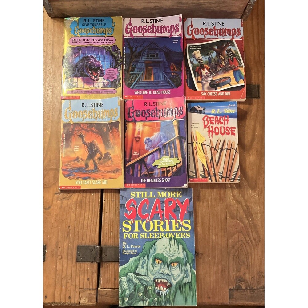 Lot of 6 Vintage 1990s Goosebumps Paperback Books  By R.L. Stine + Bonus